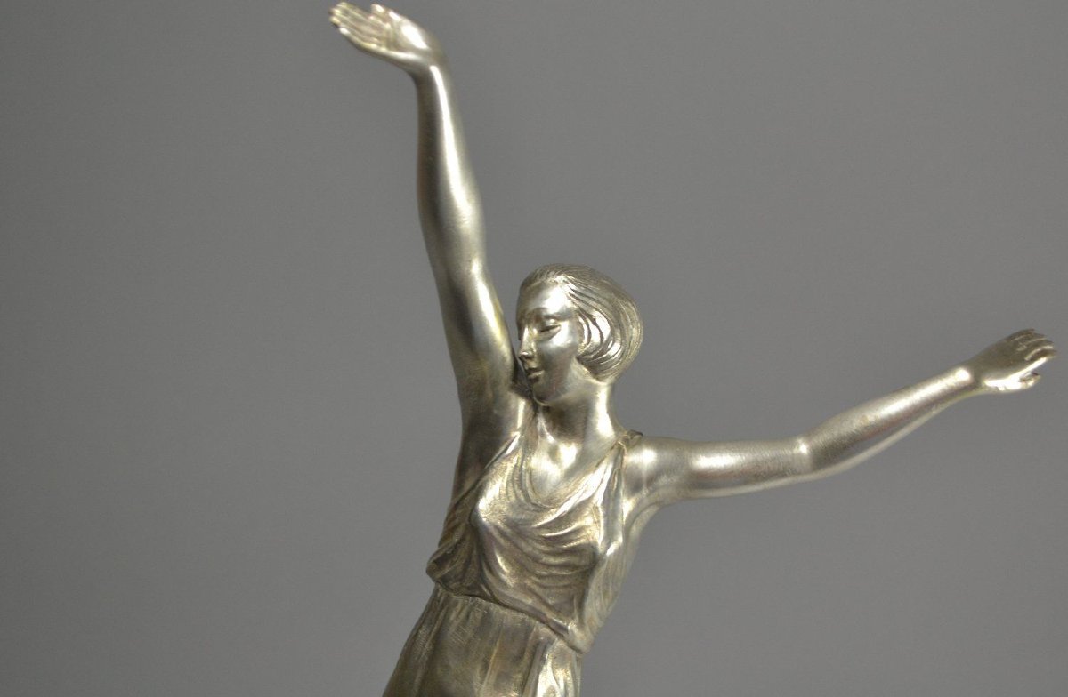 1925 Pierre Laurel (le Faguays) Art Deco Bronze Dancer Pierre Laurel (pierre Le Faguays 1892-19-photo-2