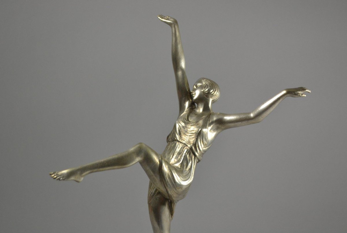 1925 Pierre Laurel (le Faguays) Art Deco Bronze Dancer Pierre Laurel (pierre Le Faguays 1892-19-photo-3