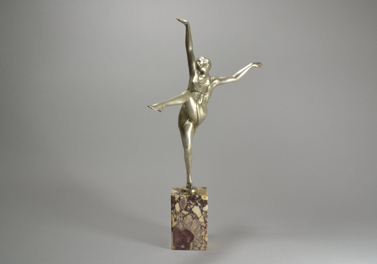 1925 Pierre Laurel (le Faguays) Art Deco Bronze Dancer Pierre Laurel (pierre Le Faguays 1892-19