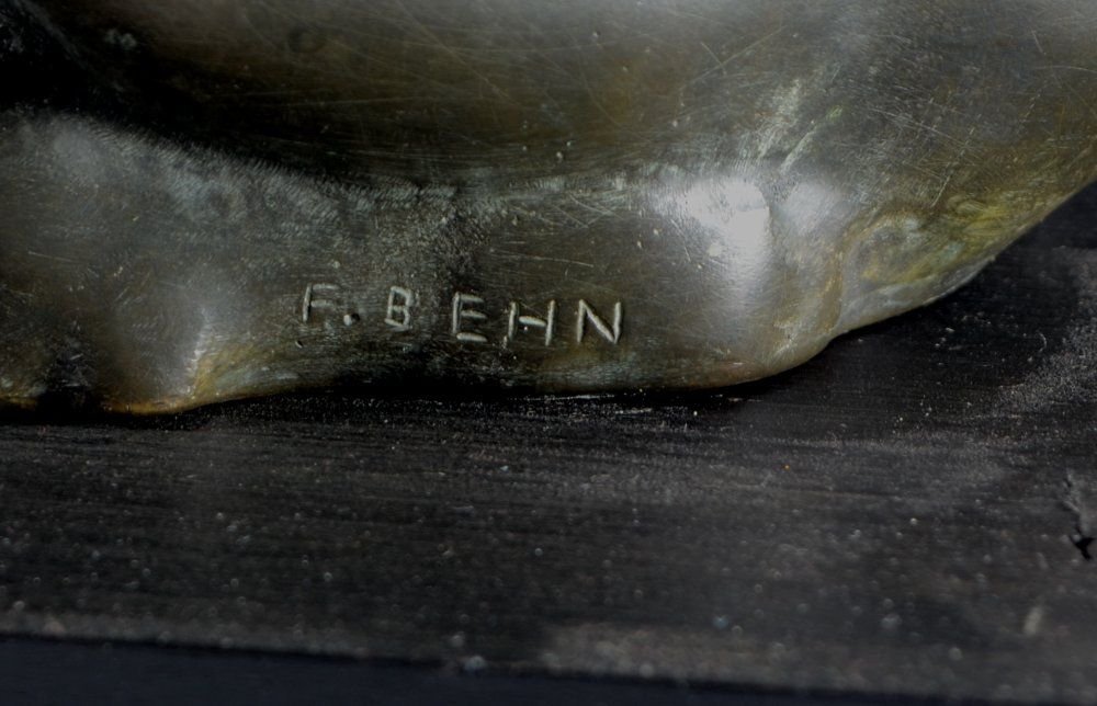 Europe sur le taureau — Sculpture en bronze art déco de Fritz Behn-photo-7