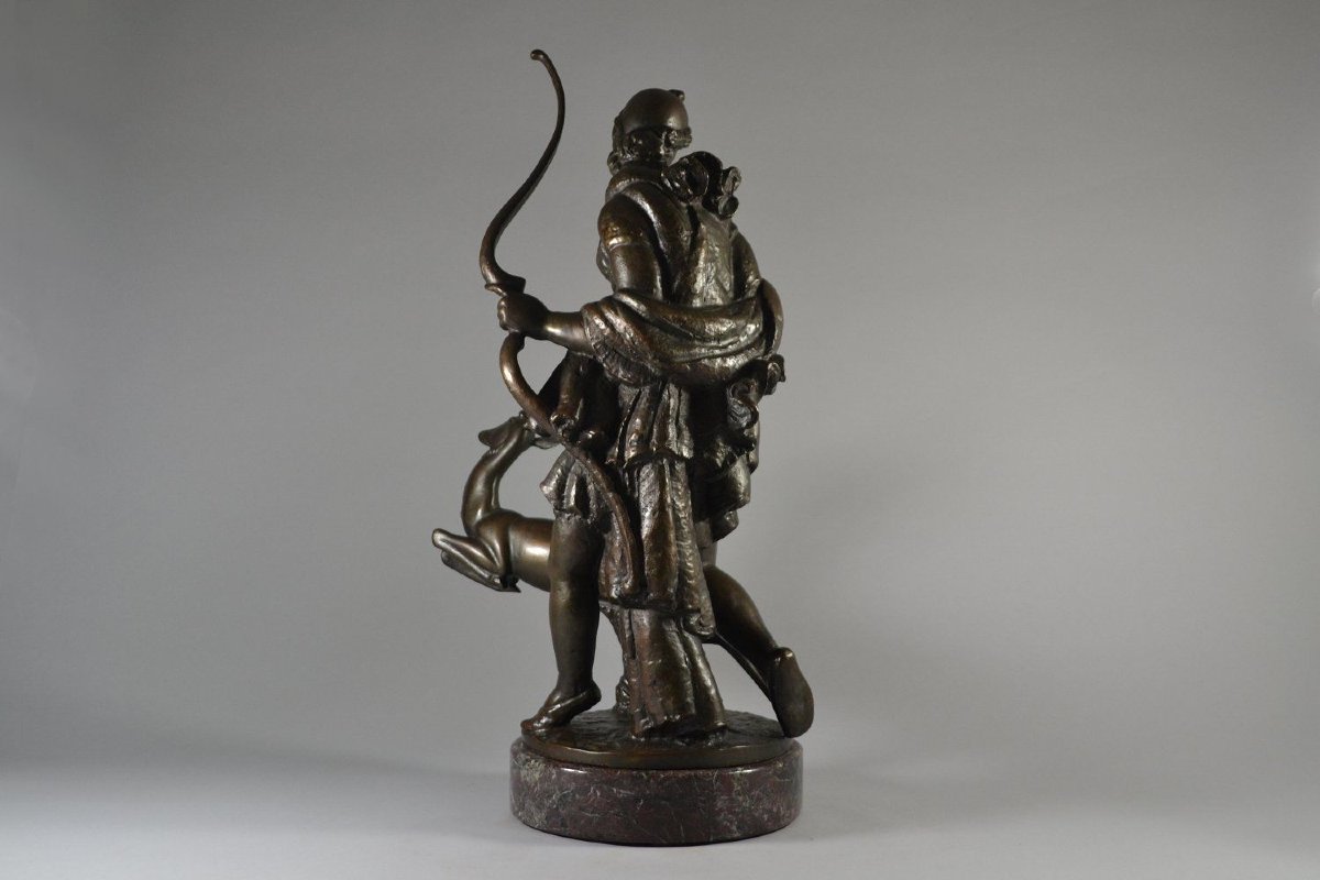 1929 Carle Lorenzetti Diana Huntress Art Deco Sculpture -photo-6