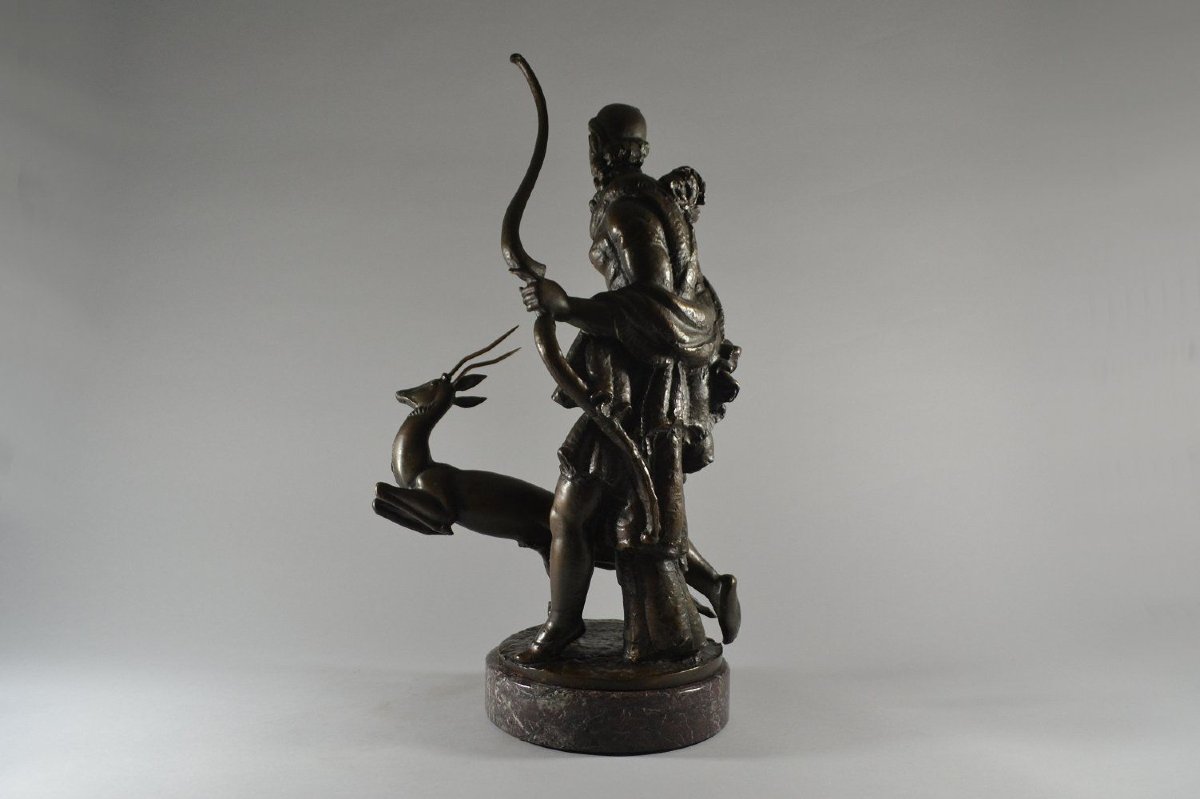 1929 Carle Lorenzetti Diana Huntress Art Deco Sculpture -photo-7