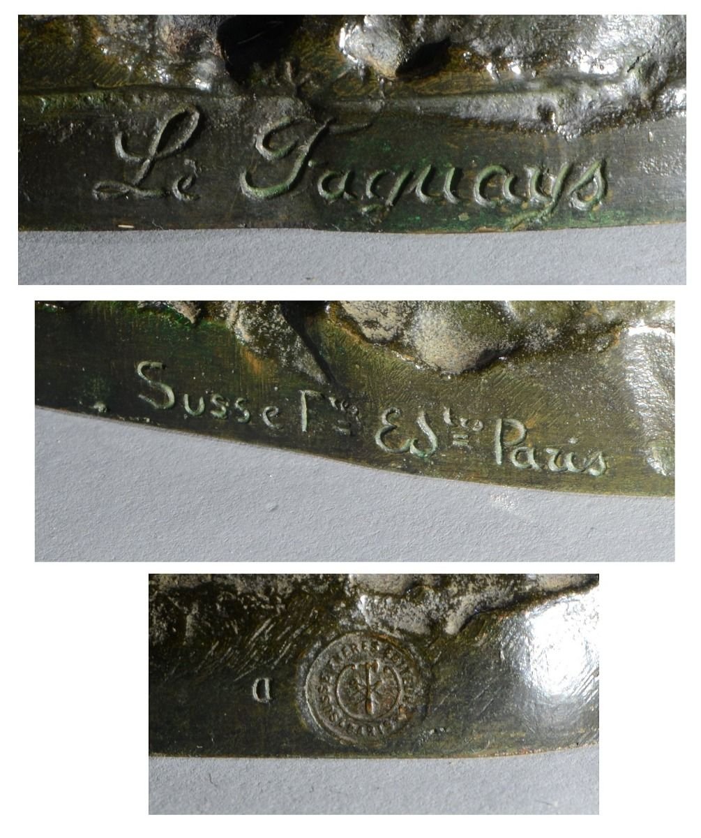 Diane chasseresse 67 cm,  sculpture art déco en bronze de Pierre Le Faguays fonderie Susse-photo-1