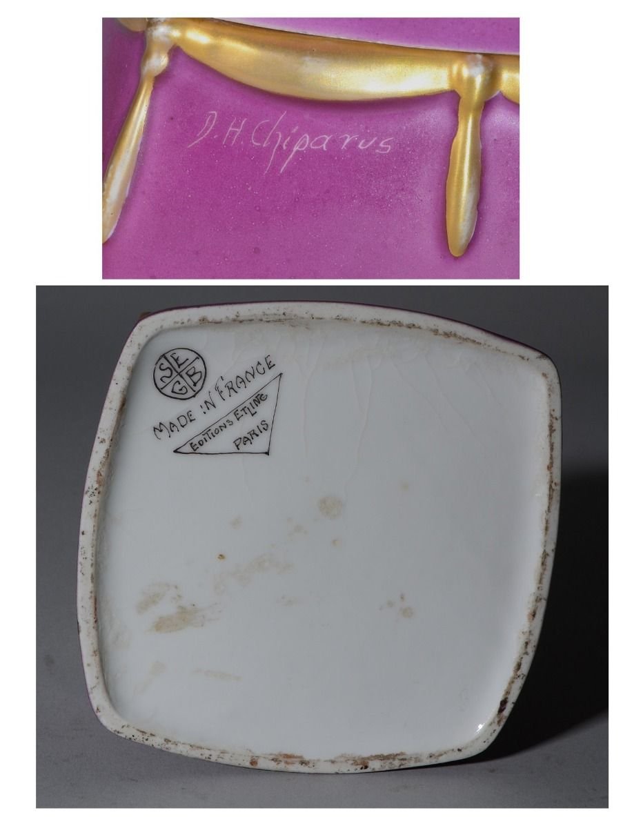 Boîte art déco en porcelaine Dh Chiparus -photo-2