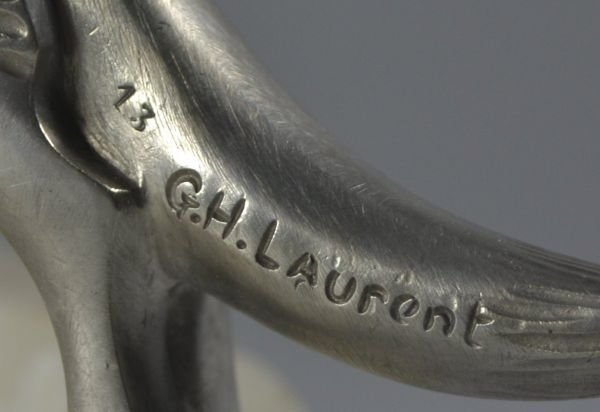 Georges Henri Laurent. Sculpture Renard en bronze art déco.-photo-5
