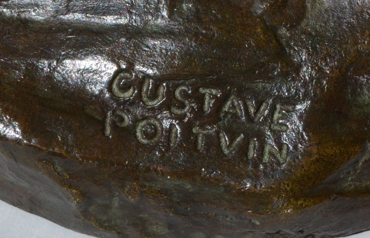 Gustave Poitvin. Sculpture Art Déco en bronze-photo-4