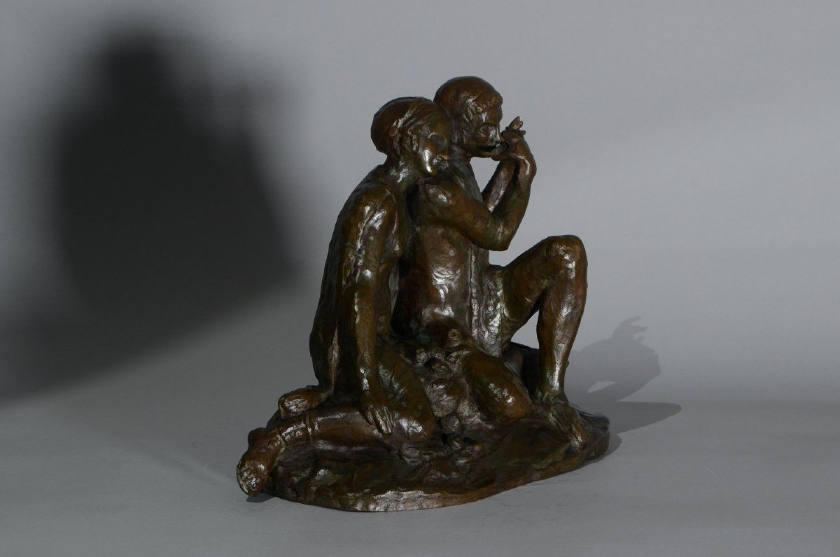 Gustave Poitvin. Sculpture Art Déco en bronze-photo-5