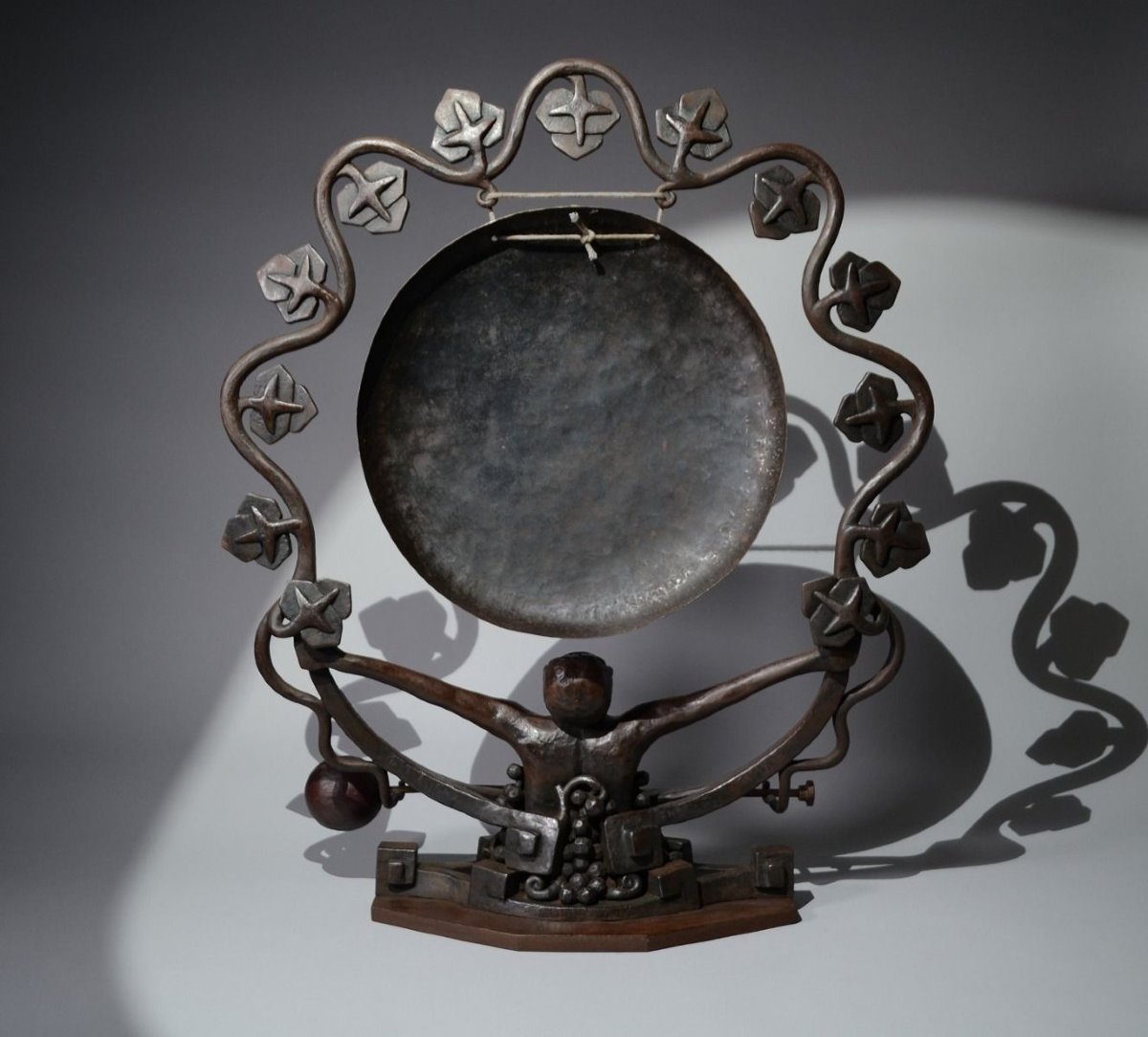 Jean Schwartz For 1925 Art Deco Exposition Museum Piece. Bacchus Gong-photo-1