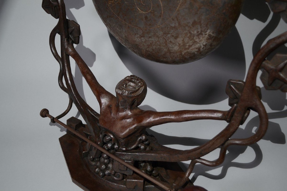 Jean Schwartz For 1925 Art Deco Exposition Museum Piece. Bacchus Gong-photo-2