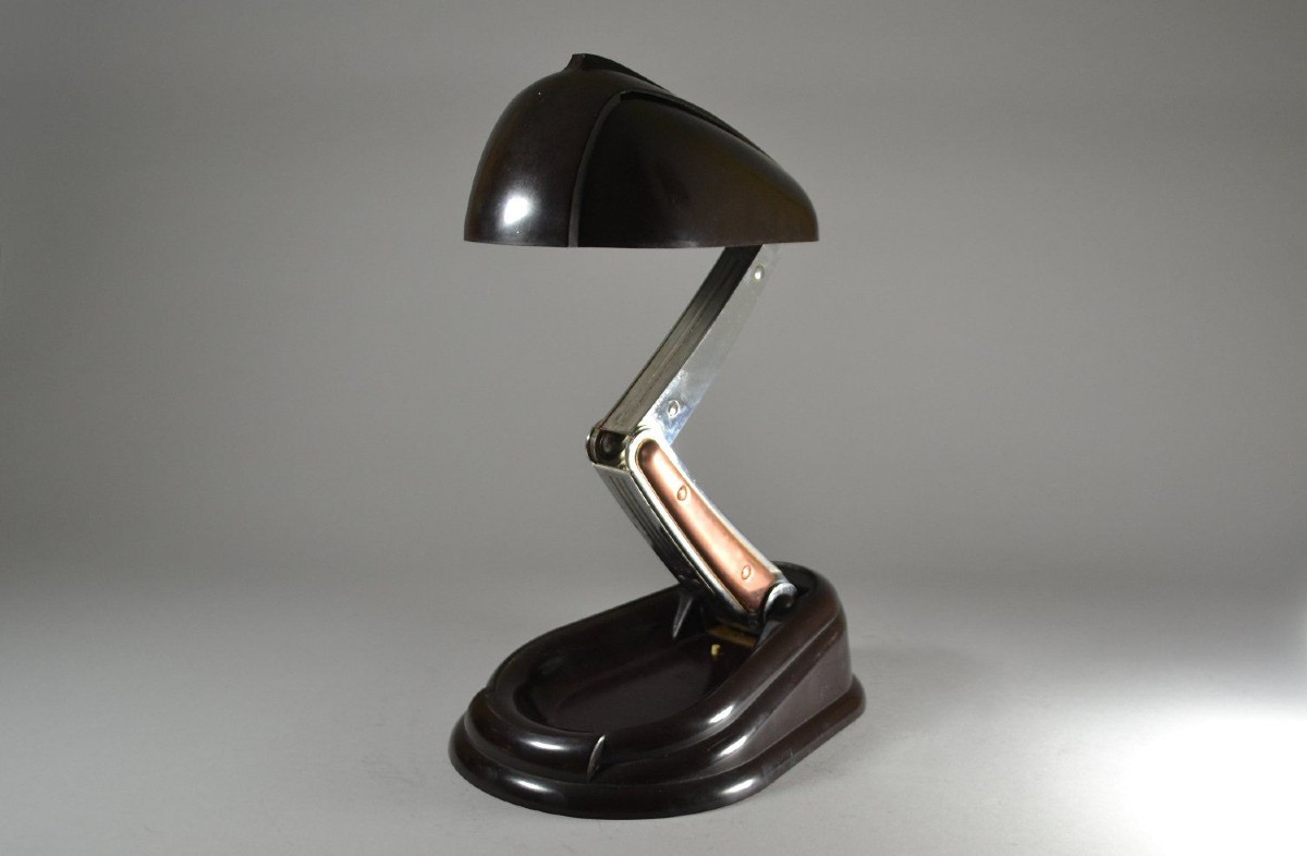 Rare Streamlined Modernist Bakelite "jumo" Lamp