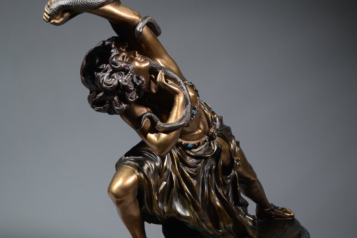 C. Colinet. “dance Of Carthage” Impressive Bronze Sculpture. Circa 1920.-photo-2