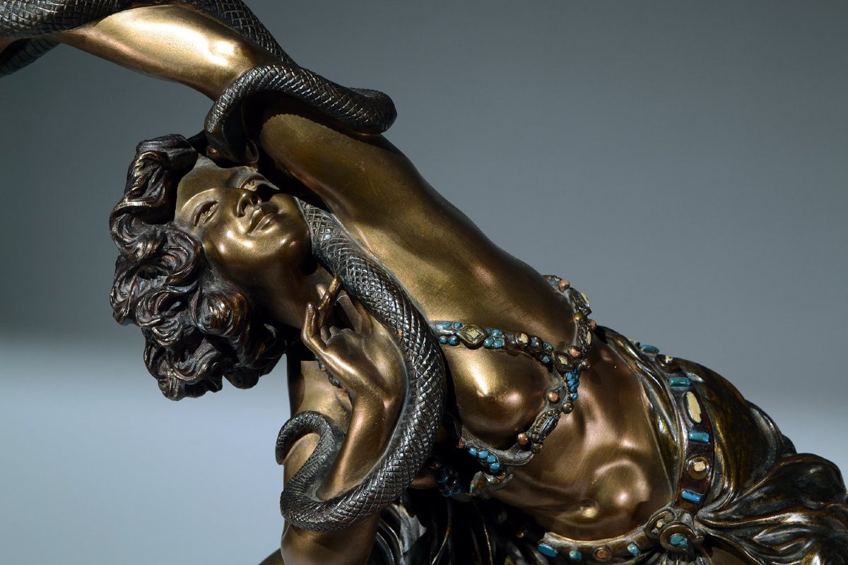 C. Colinet. “dance Of Carthage” Impressive Bronze Sculpture. Circa 1920.-photo-4