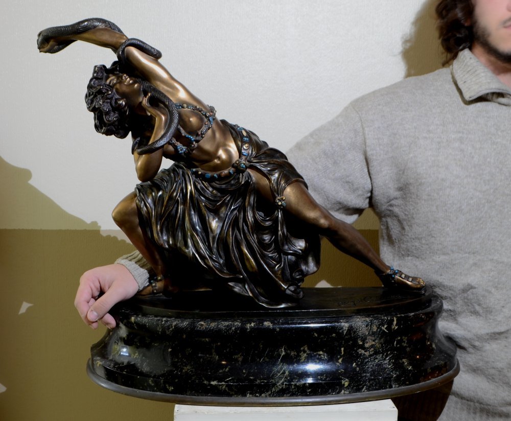 C. Colinet. “dance Of Carthage” Impressive Bronze Sculpture. Circa 1920.-photo-2