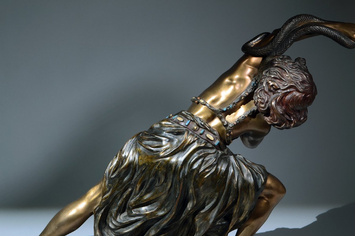 C. Colinet. “dance Of Carthage” Impressive Bronze Sculpture. Circa 1920.-photo-3