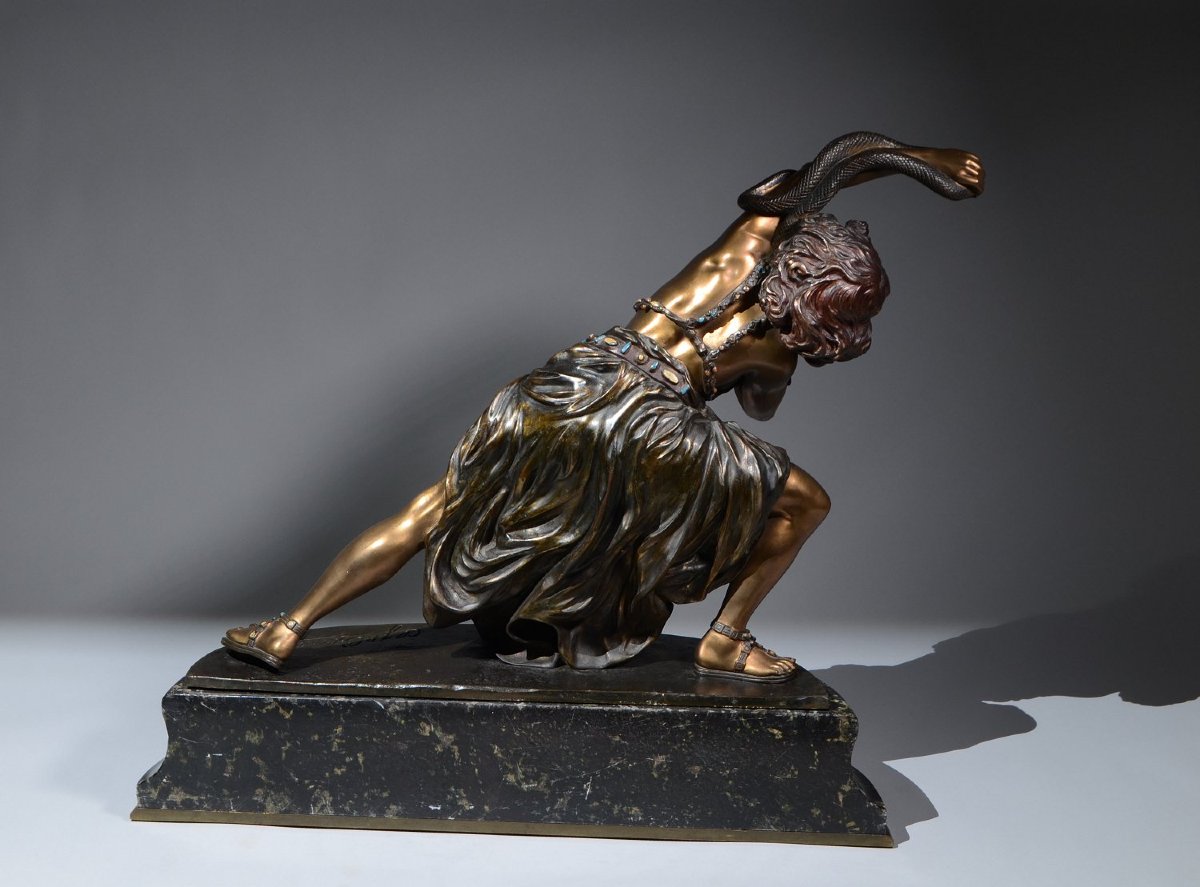 C. Colinet. “dance Of Carthage” Impressive Bronze Sculpture. Circa 1920.-photo-4