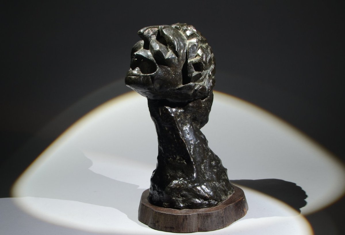 P.G. Martini. Importante sculpture en bronze cubiste futuriste.-photo-2