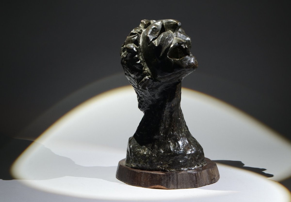 P.G. Martini. Importante sculpture en bronze cubiste futuriste.-photo-3