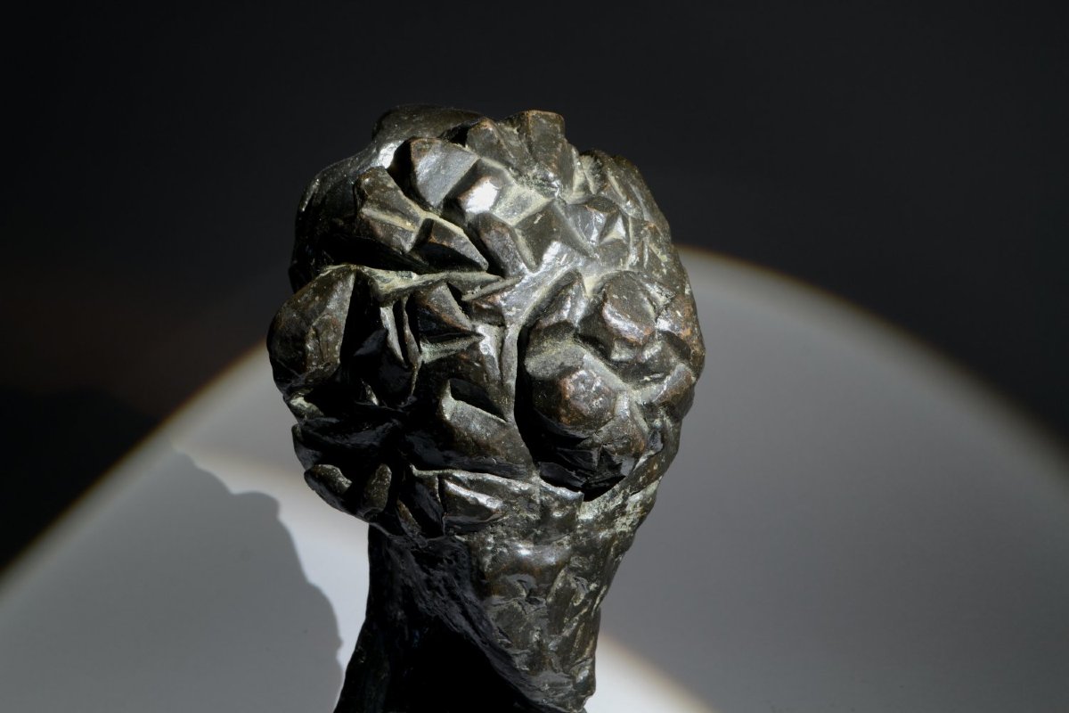 P.G. Martini. Importante sculpture en bronze cubiste futuriste.-photo-2