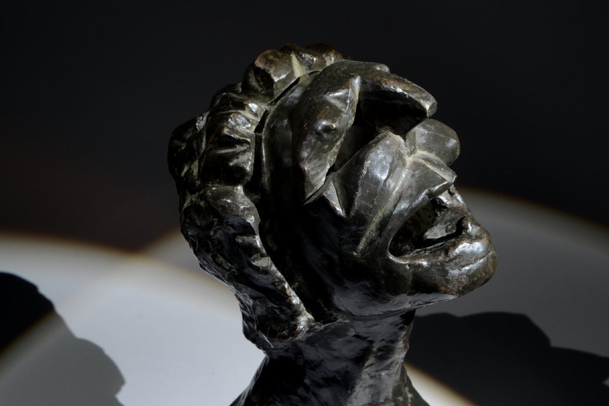 P.G. Martini. Importante sculpture en bronze cubiste futuriste.-photo-6