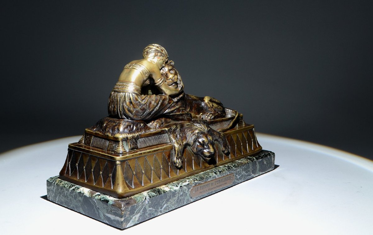 Dh. Chiparus. Bronze Sculpture Circa 1925. Art Deco Orientalist -photo-5