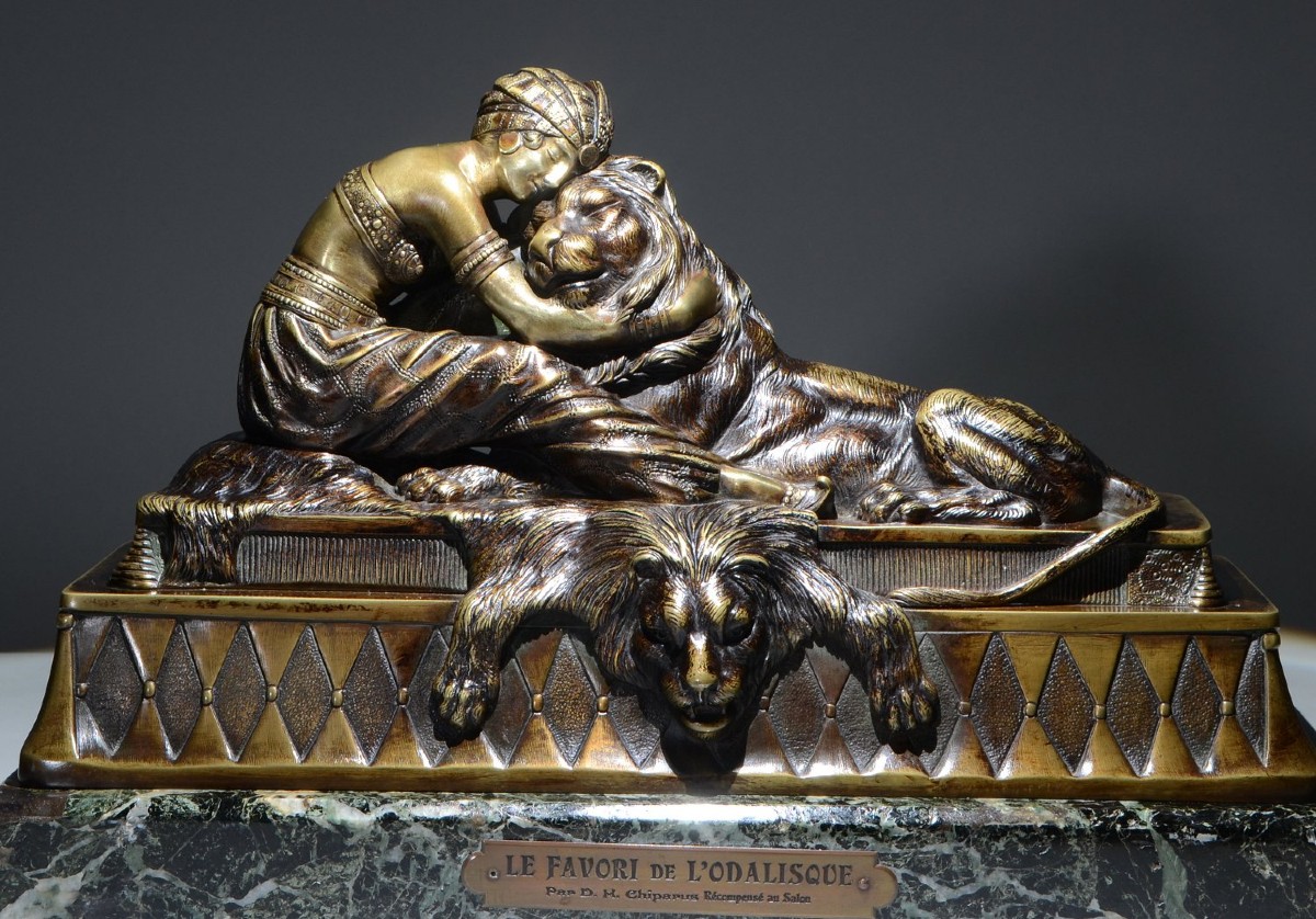 Dh. Chiparus. Bronze Sculpture Circa 1925. Art Deco Orientalist 