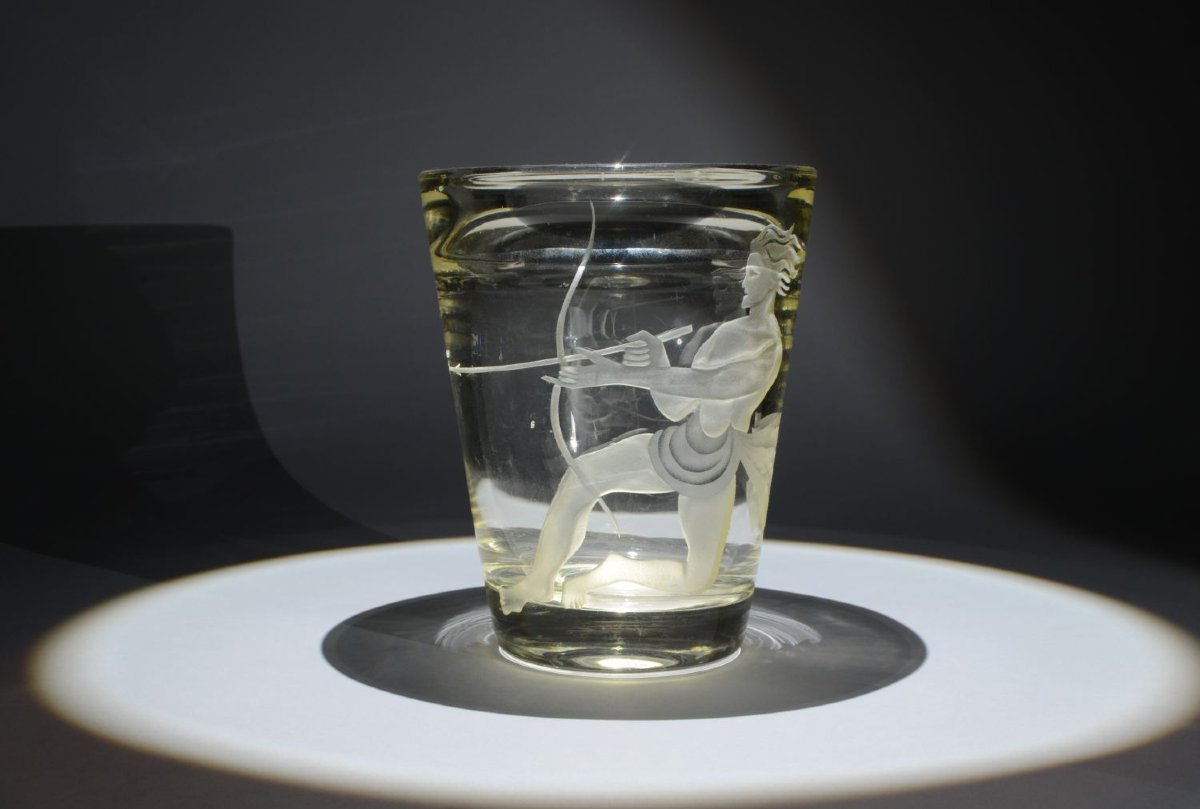 Art Deco Vase, Ad Copier, Netherlands. Thick Glass. -photo-4