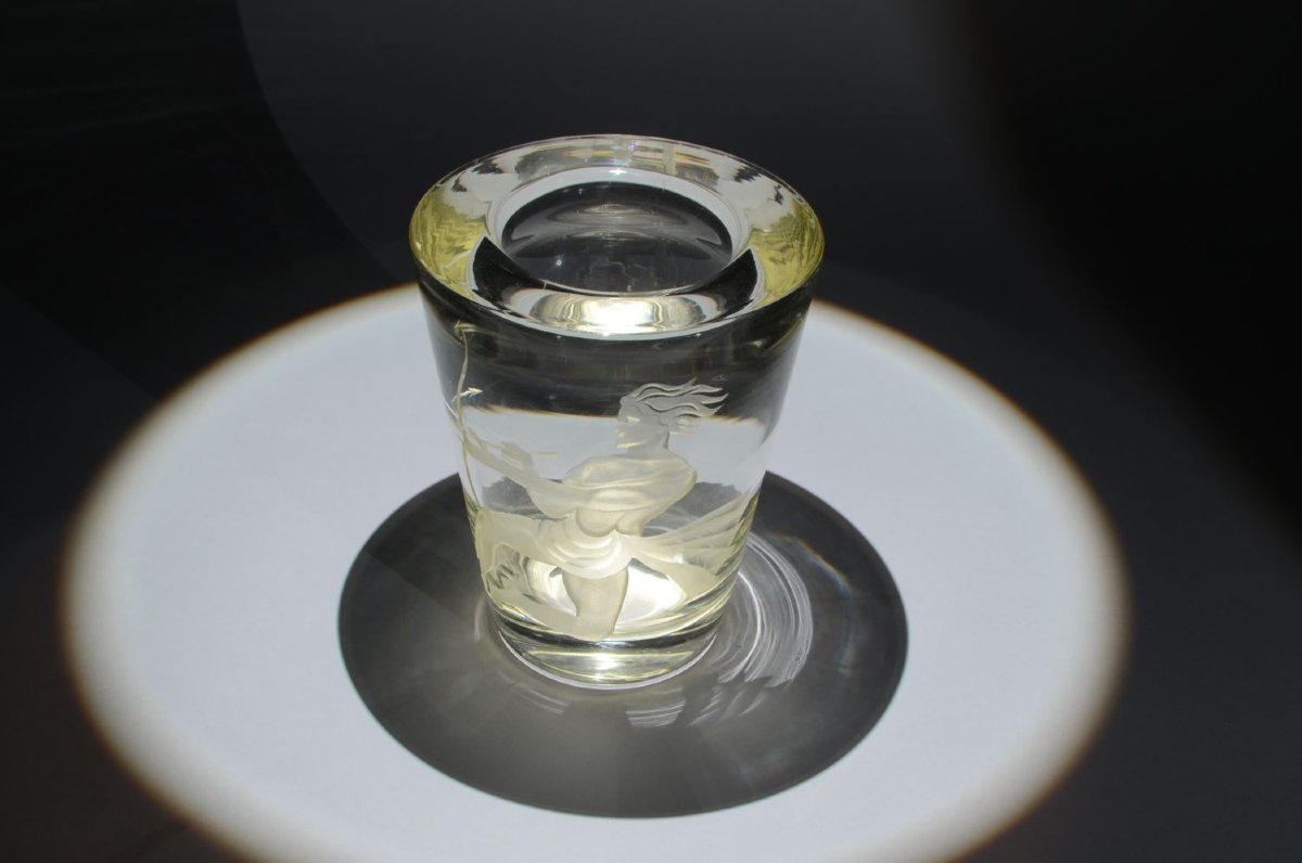 Art Deco Vase, Ad Copier, Netherlands. Thick Glass. 