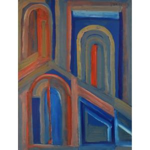 Nicola Issaiev (1891-1977) Cubist Composition