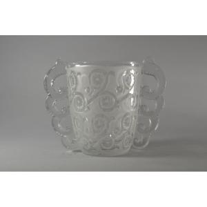 Pierre Davesn Glass Vase For Daum