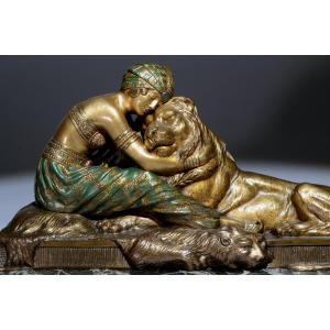 "le Favori De l'Odalisque" Sculpture En Bronze  Dh Chiparus
