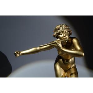 Tall Paul Philippe Bronze Figure. The Flute Dancer