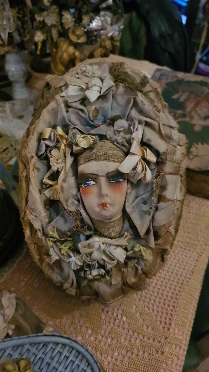 Large Cardboard And Fabric Egg 1930-photo-2
