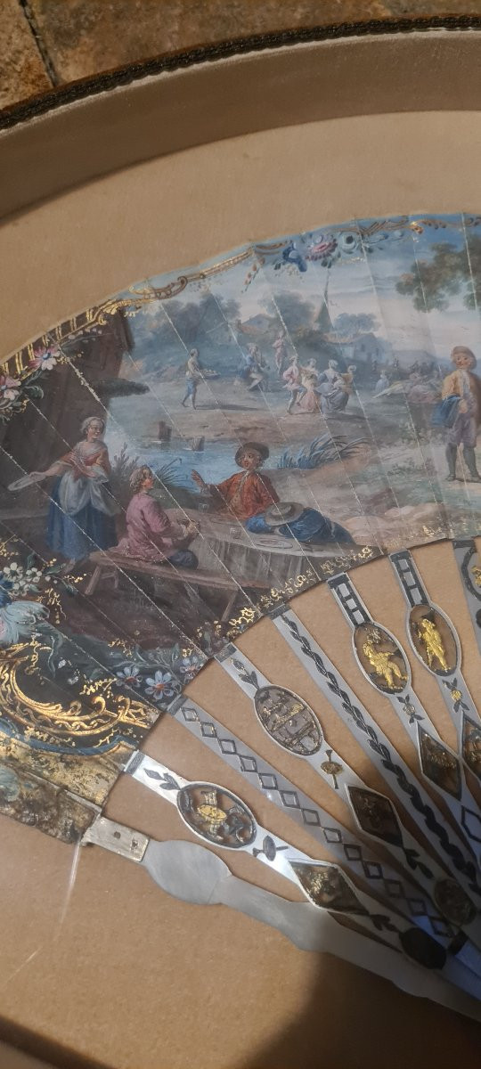 18th Century Painted Fan-photo-3