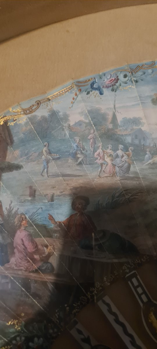 18th Century Painted Fan-photo-4