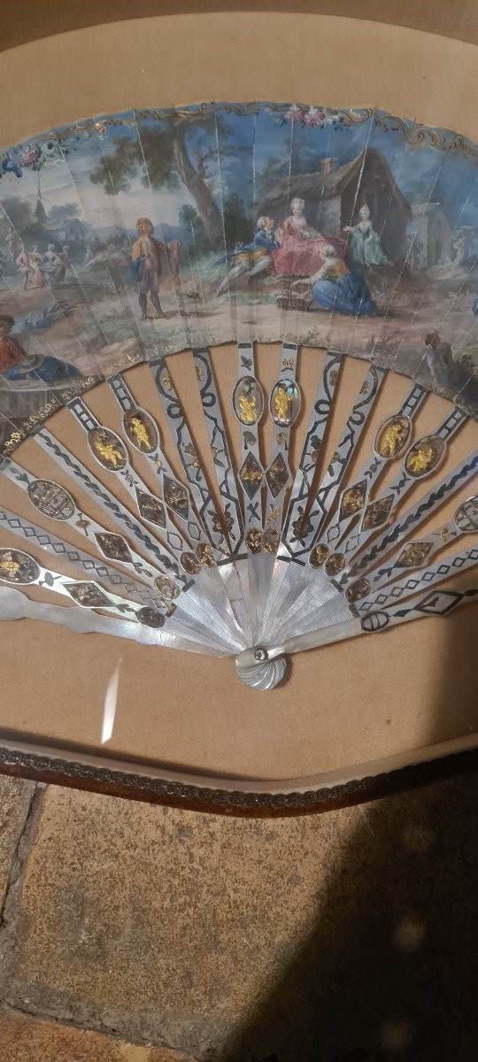 18th Century Painted Fan-photo-1