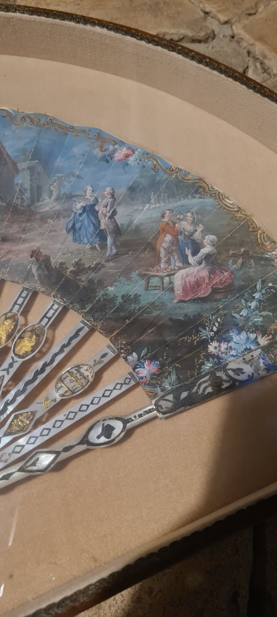 18th Century Painted Fan-photo-3