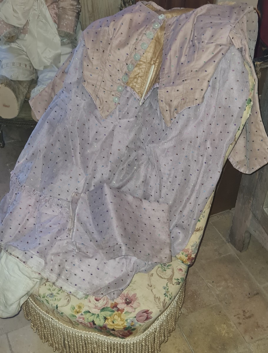 Costume  fin XIXème siècle à pois