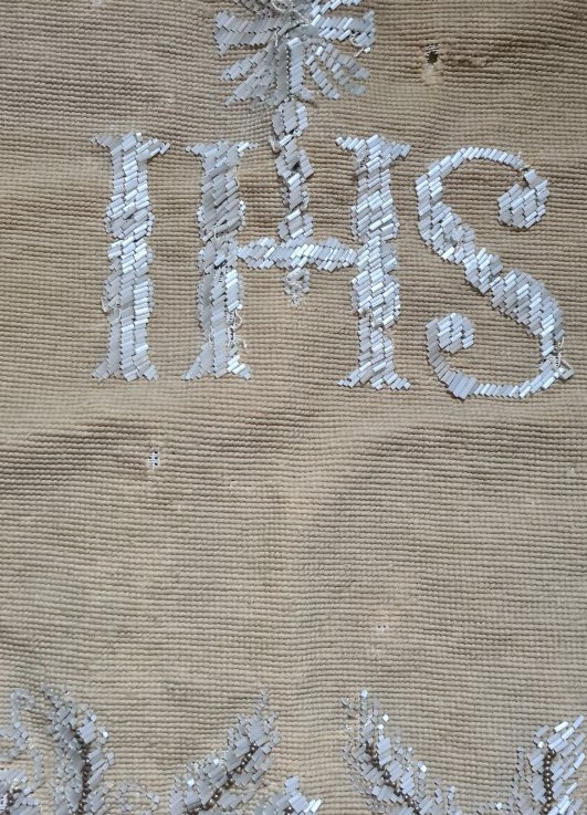 Tissu brodé avec perles de verre-photo-4