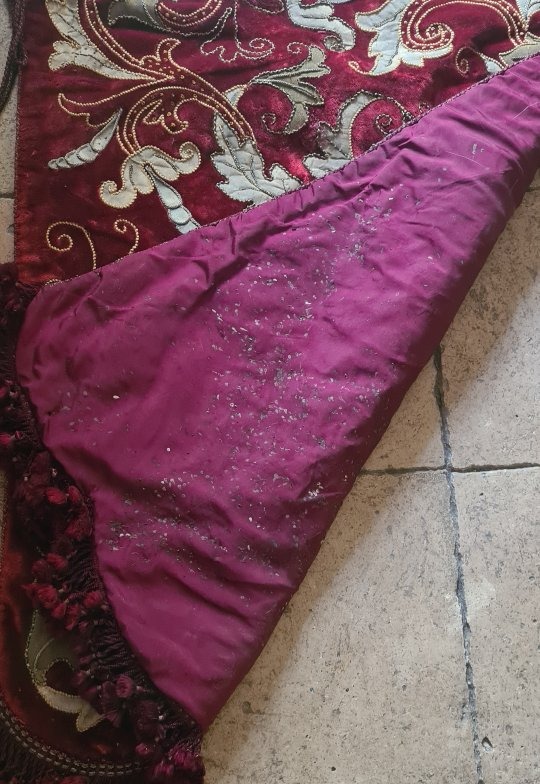 Antique Banner With A Pole-photo-3