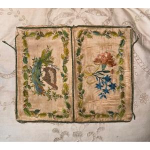 18th Century Embroidered Wallet