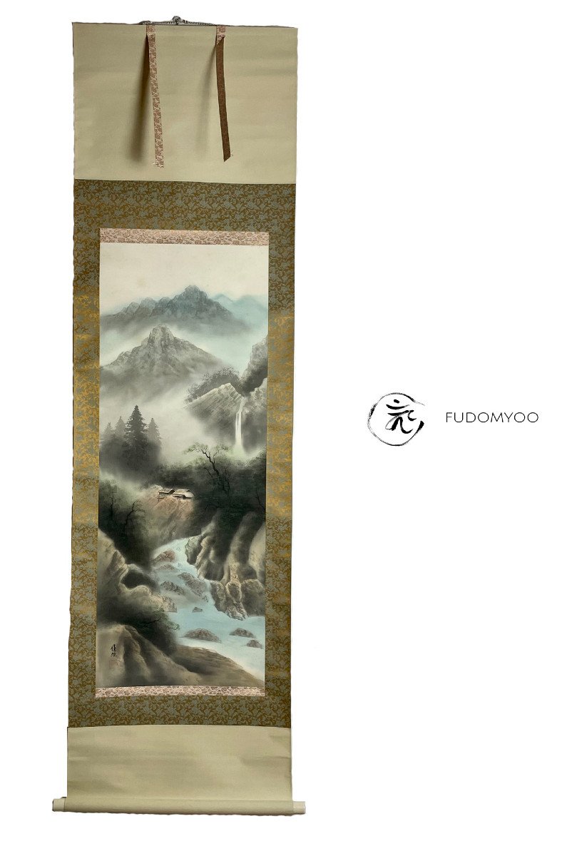 Kakemono Peinture Japonaise paysage montagne-photo-2