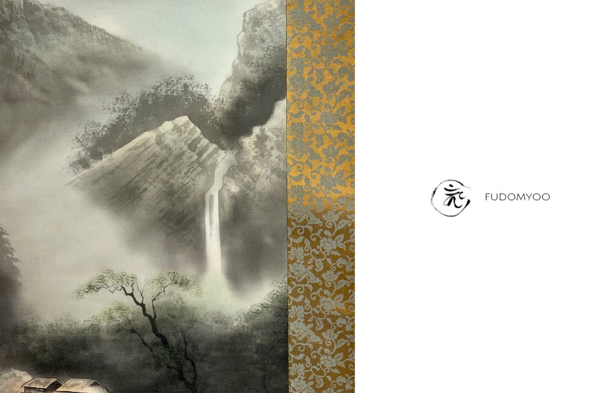 Kakemono Peinture Japonaise paysage montagne