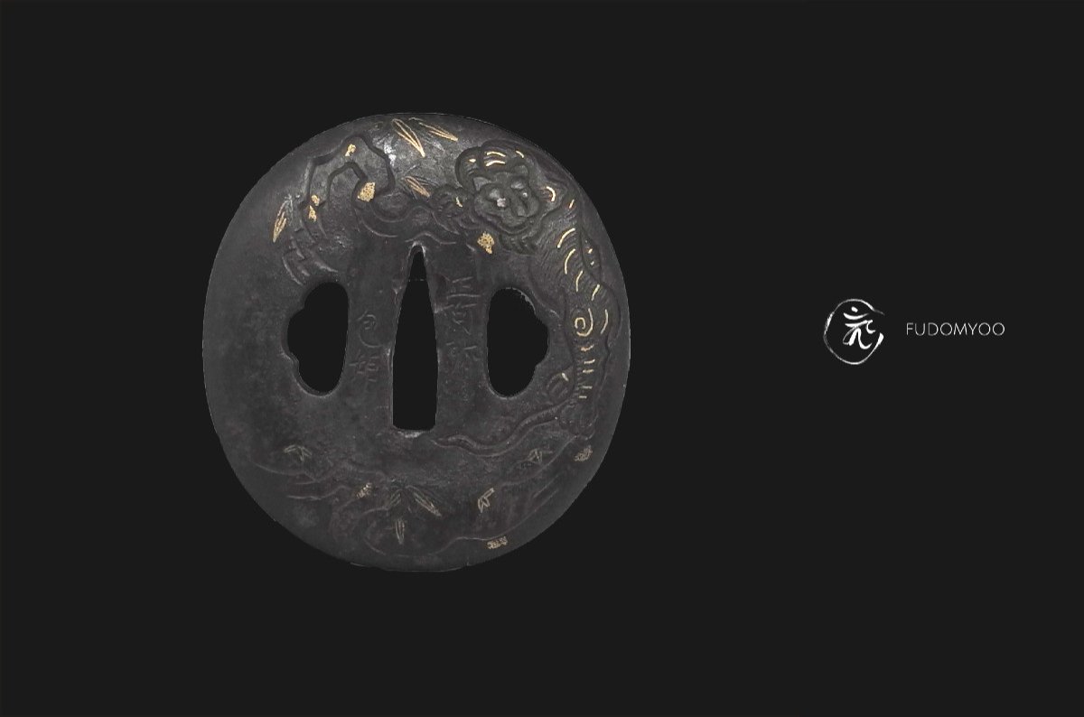 Tsuba Tigre Avec Signature-photo-3
