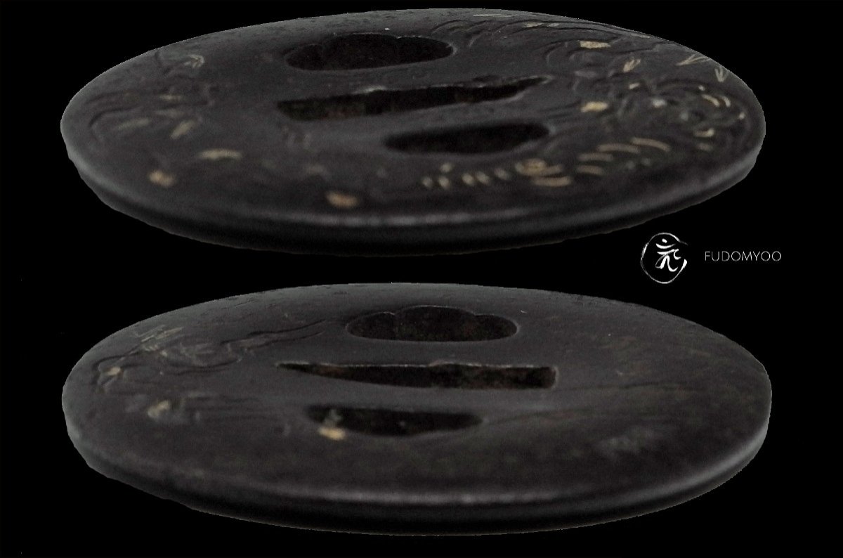 Tsuba Tigre Avec Signature-photo-4