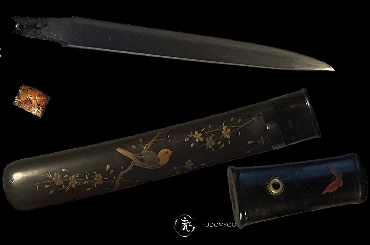 Tanto Dagger Dagger Saourai Lacquer Japan Bird-photo-4