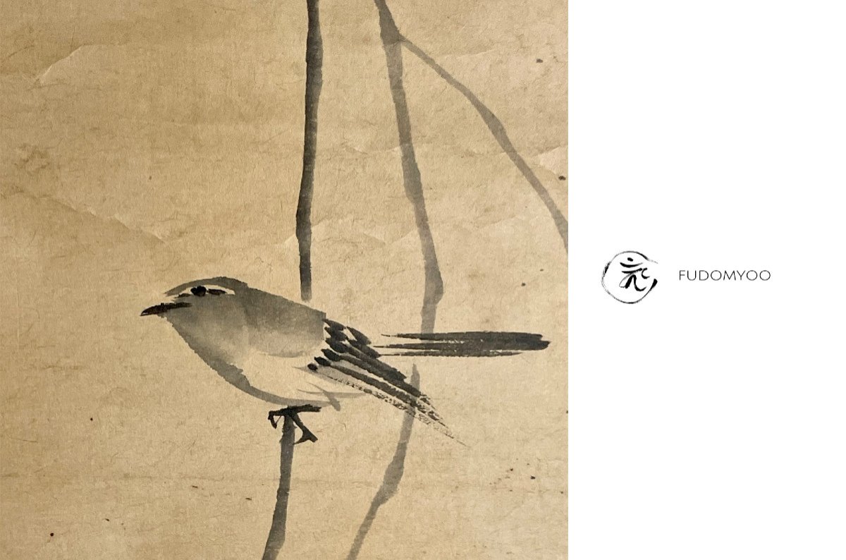 Kakemono Oiseau Rosignol Japonais Uguisu 