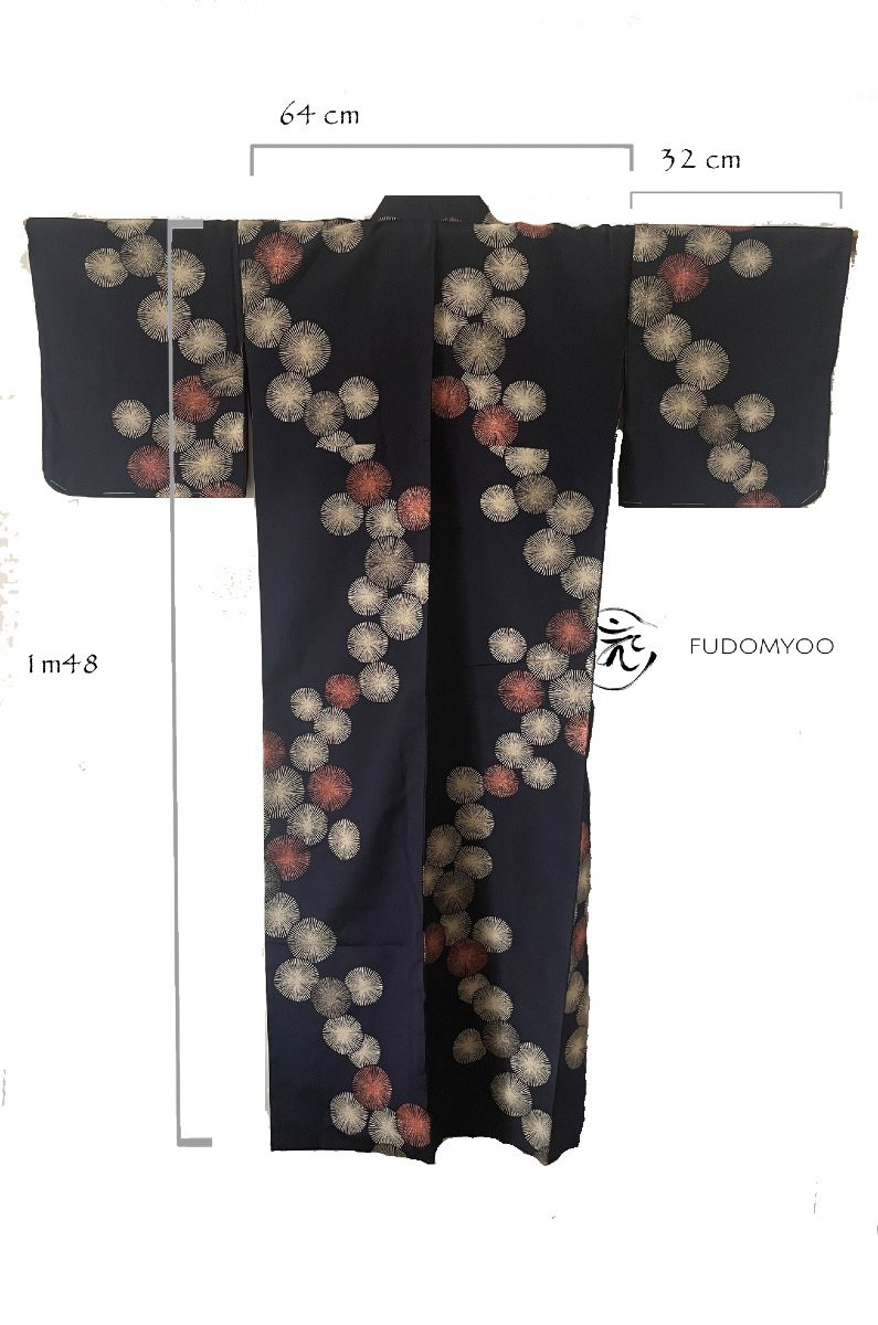 kimono femme feu d'artifice soie -photo-2