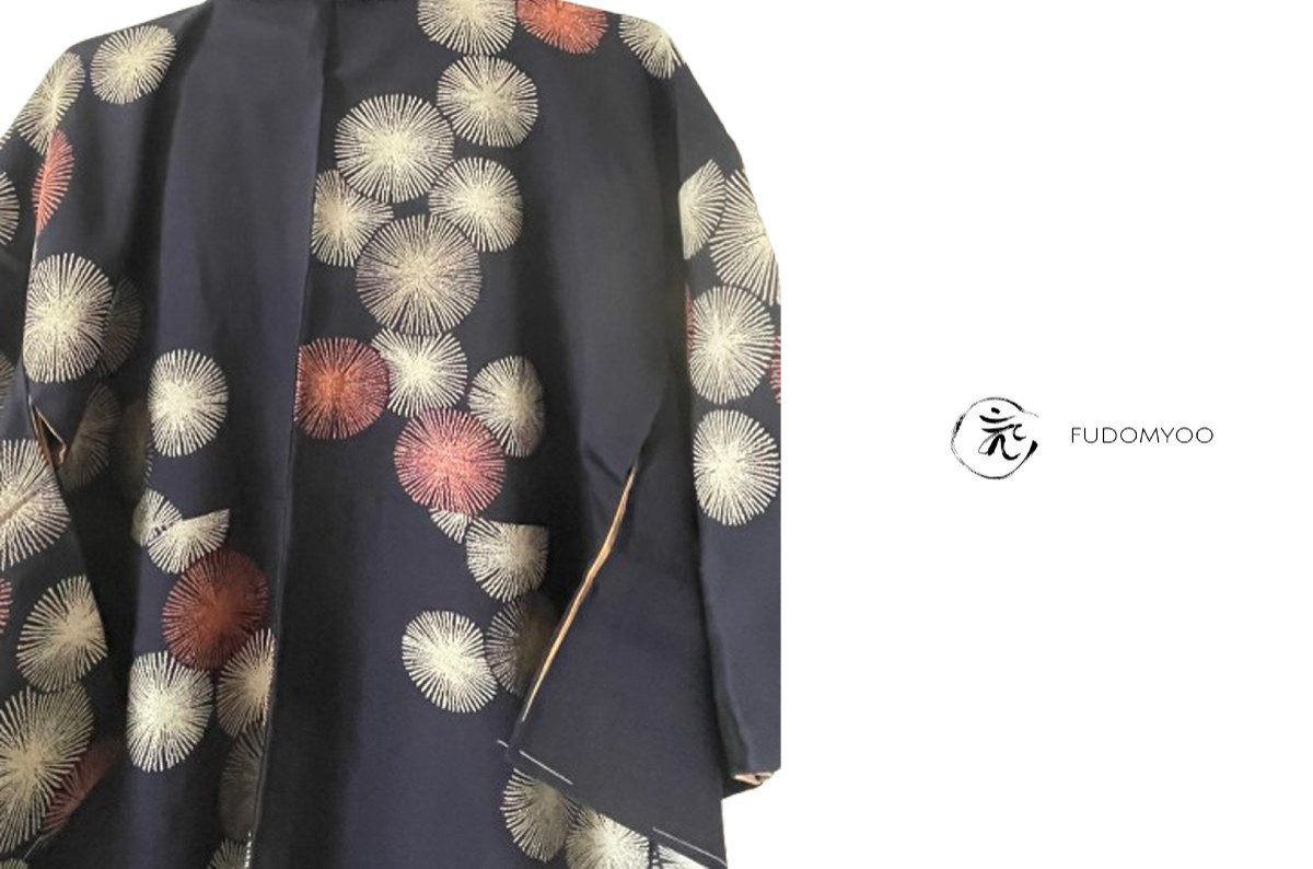 kimono femme feu d'artifice soie -photo-1