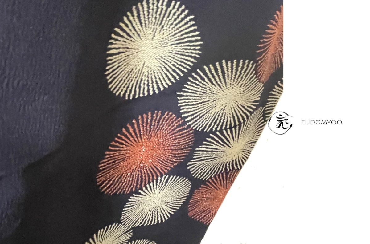 kimono femme feu d'artifice soie -photo-4