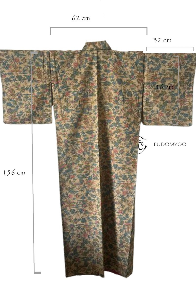 Kimono femme peint soie phenix -photo-2